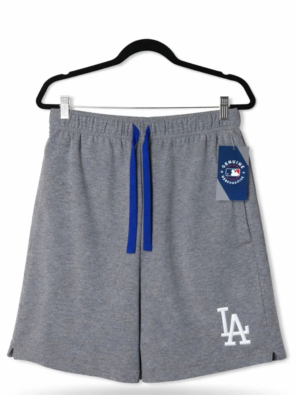 Mens Official Licensed MLB‎ Los Angeles Dodgers Gray Iconic Logo Shorts Medium